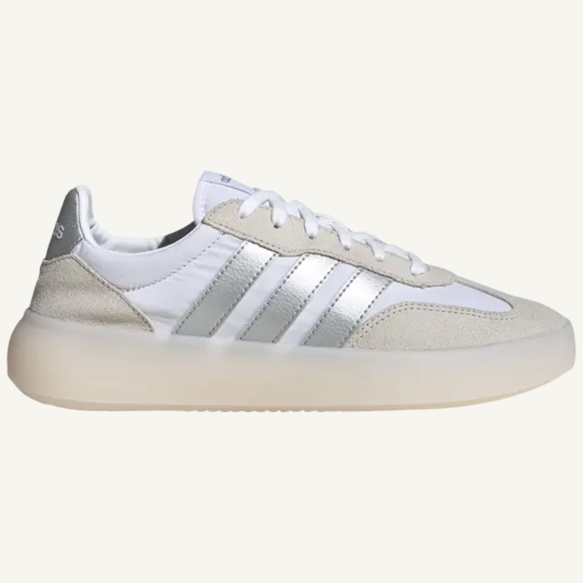Adidas Women's White/Matte Silver Barreda Decode Sneakers, JI2321 (No Box)