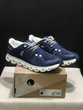 On Cloud 6 Sneakers in Navy and White