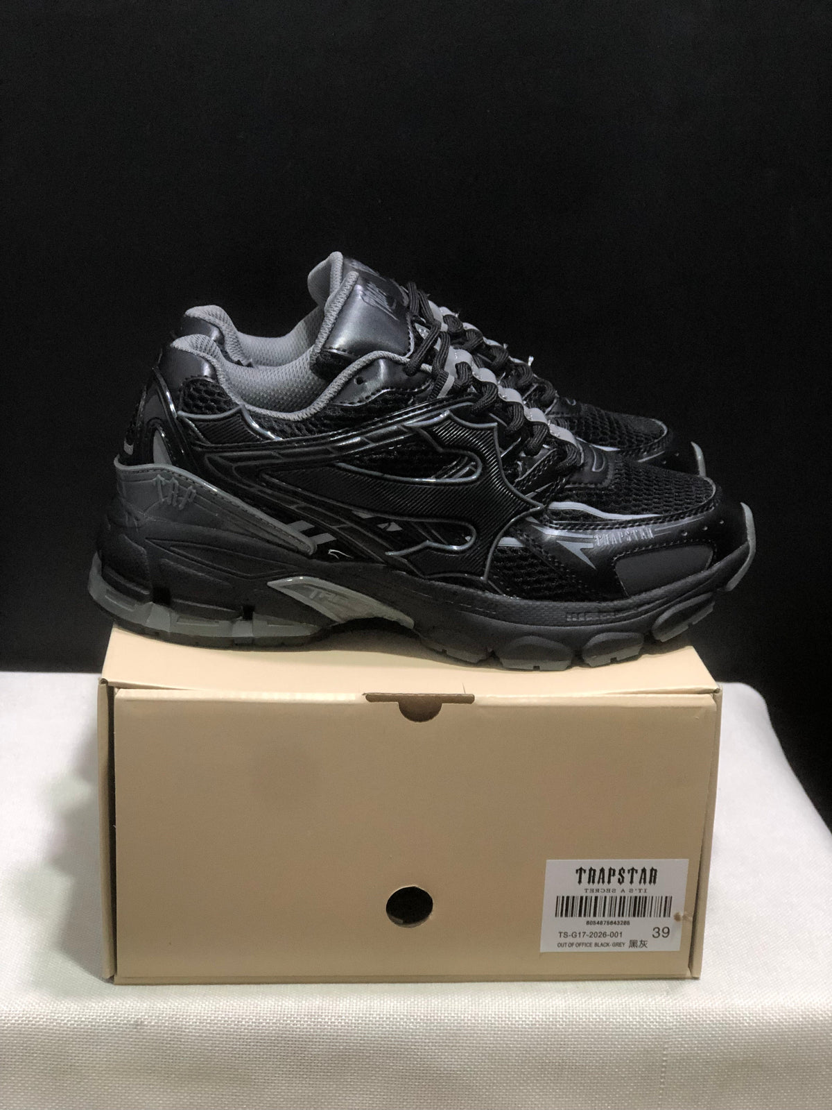 Trapstar TAP Retro Chunky Sneakers Black and Gray