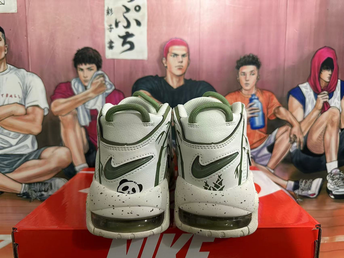 Nike Air More Uptempo Panda Bamboo Sneakers