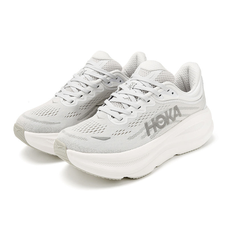 HOKA Bondi 9 Silver White Running Shoes 1162012-SDSTS