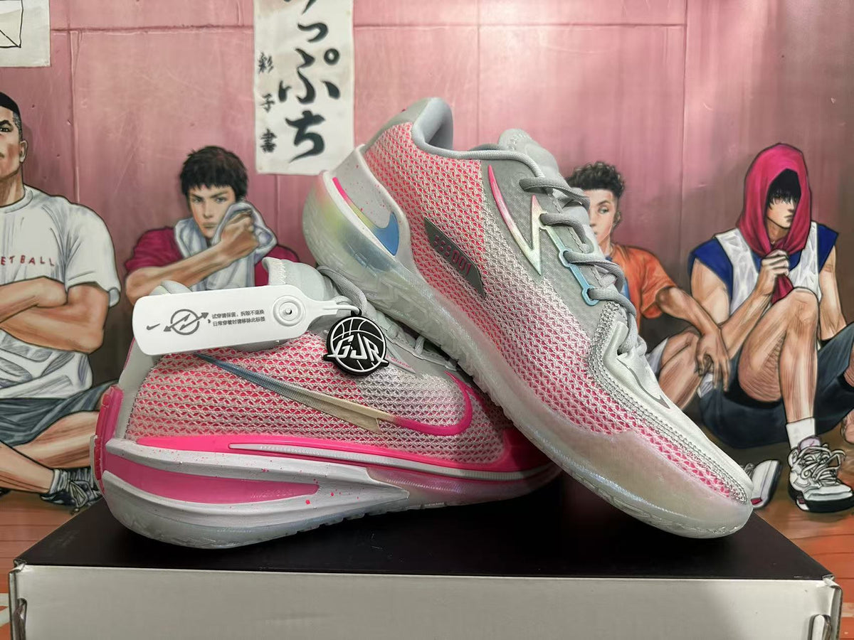 Nike GT Basketball Shoes in Gray and Pink
