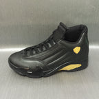 Jordan Air Jordan 14 Black and Gold High-Top Sneakers