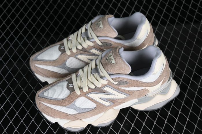 New Balance 9060 HSB Sneakers in Taupe and White