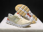 On Cloud X 4 Sneakers in Cream and Orange