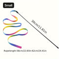 Double-Sided Rainbow Ribbon Wand Cat Toy