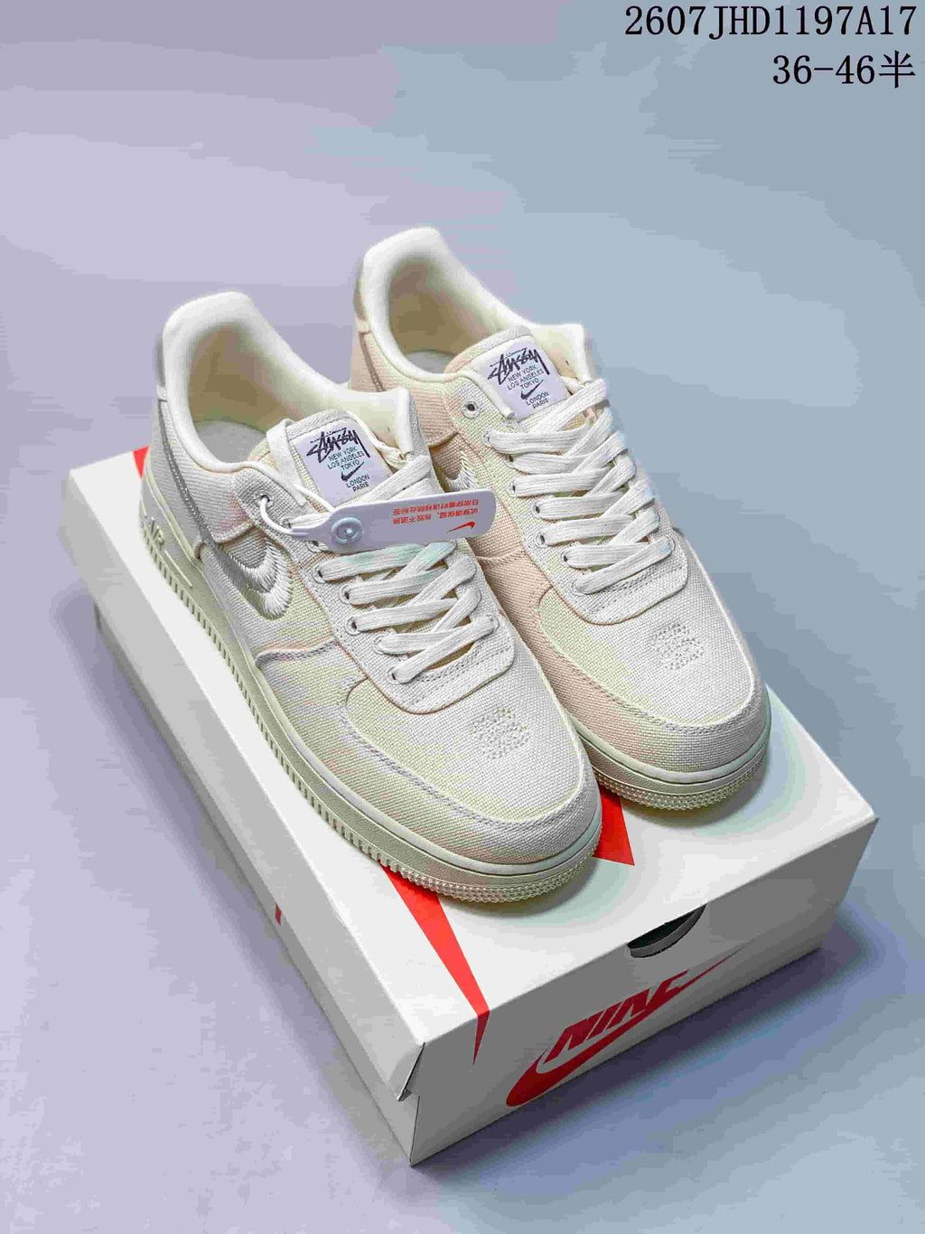 Nike Air Force 1 '07 x Stussy Sneakers in Black and Cream