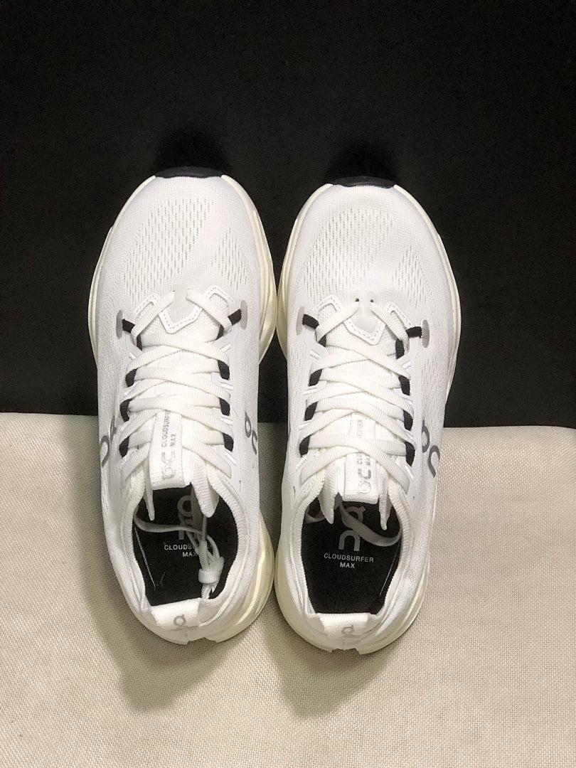 On Cloudsurfer Max White Running Sneakers