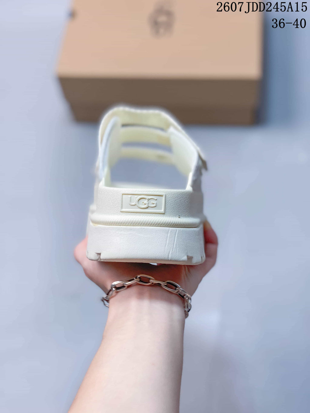 UGG GoldenGlow Slide Sandals in White