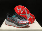 HOKA Stinson 7 Trail Running Shoes Gray Red