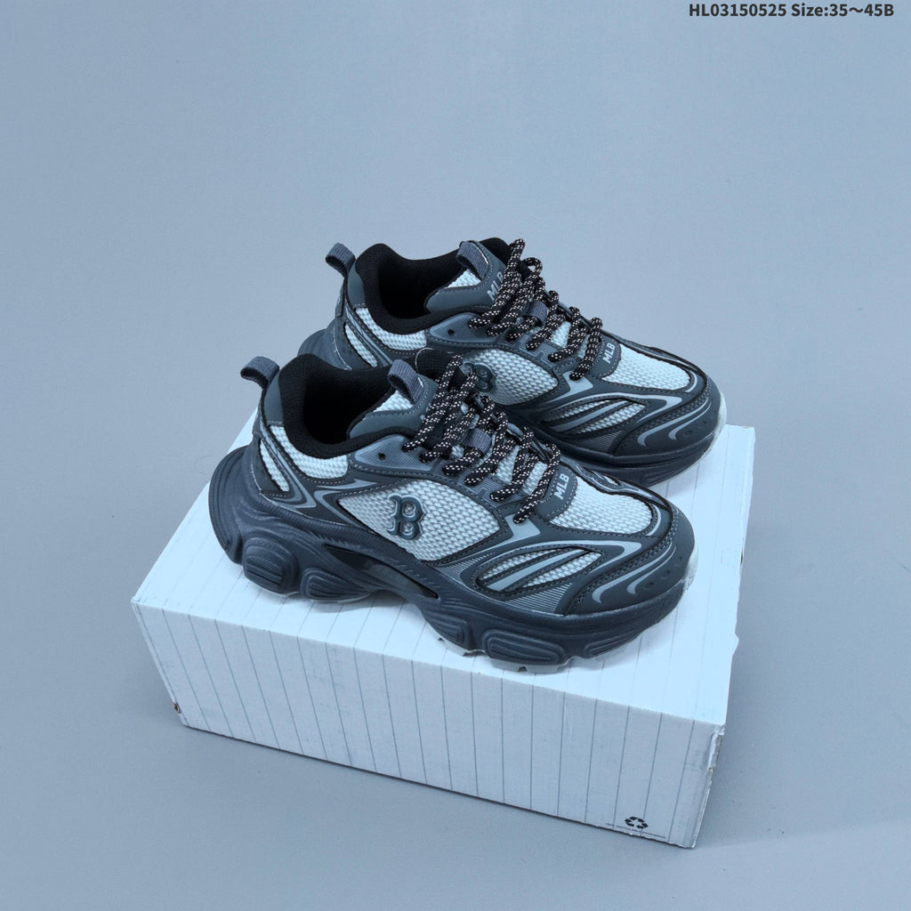 MLB Winner Chunky Low-Top Sneakers in Gray and White