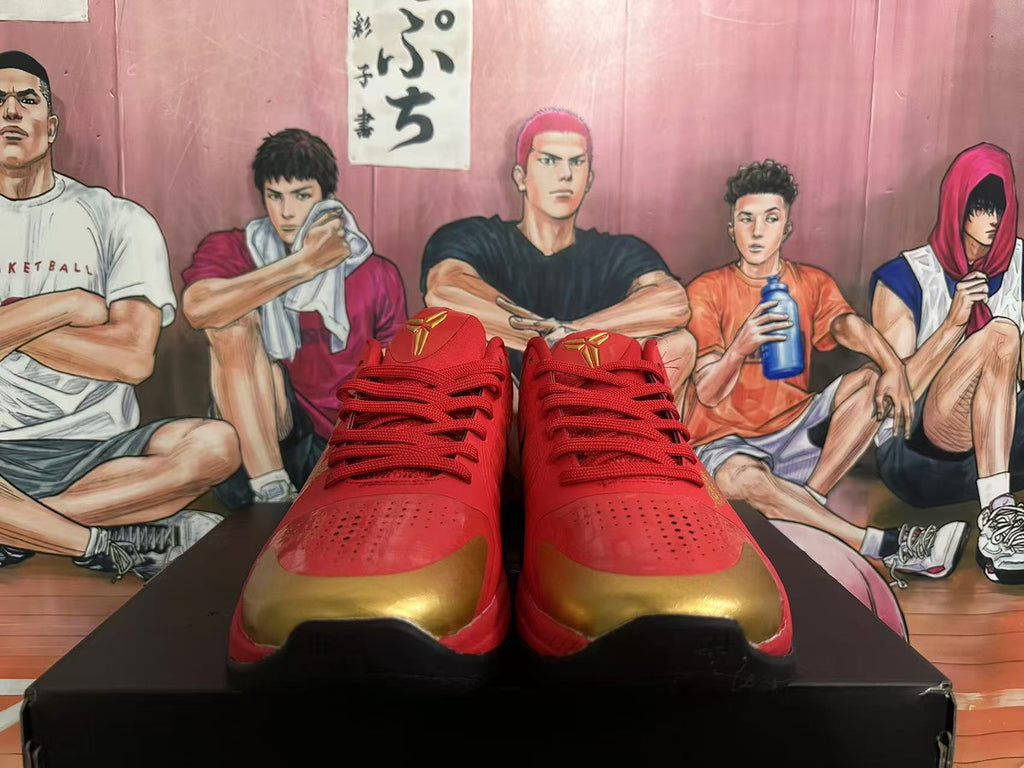 Nike Kobe Basketball Shoes Red and Gold