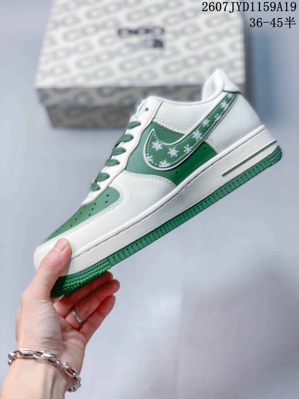 Nike Air Force 1 '07 Low White Green Sneakers 2607JYD1159A19
