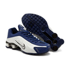 Nike Shox R4 Sneakers in Navy and White