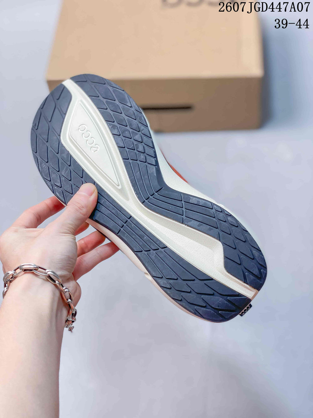ECCO 710270OPW Orange and Navy Running Sneakers