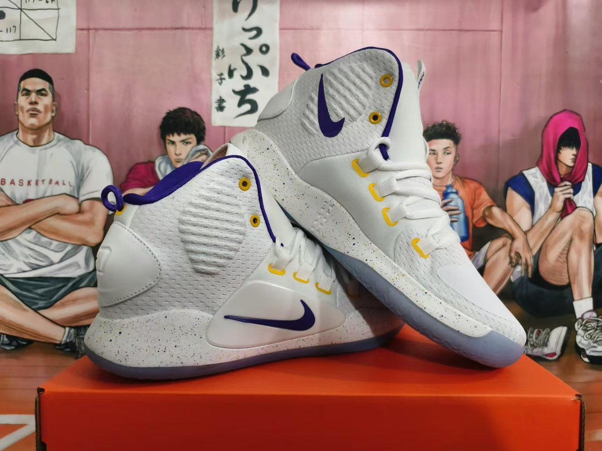 Nike Hyperdunk Basketball Shoes, White, Yellow and Purple