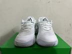 Nike White and Grey Basketball Sneakers with Black Accents