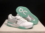 On THE ROGER Clubhouse Pro Tennis Shoes White Mint Green