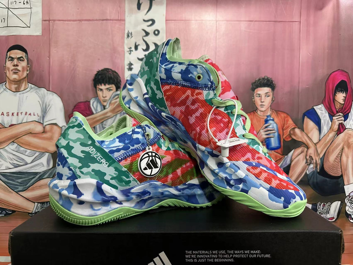 Adidas Adizero Basketball Shoes in Multicolor Camouflage