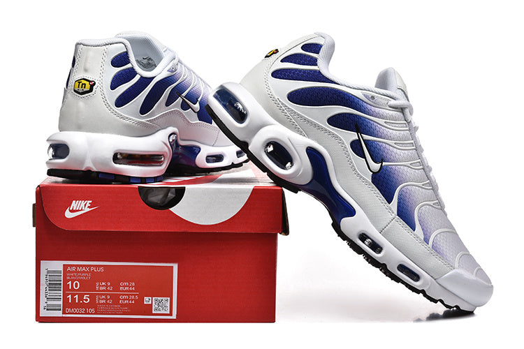Nike Air Max Plus White and Blue Sneakers