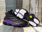 Jordan 13 Black and Purple Men's Sneakers