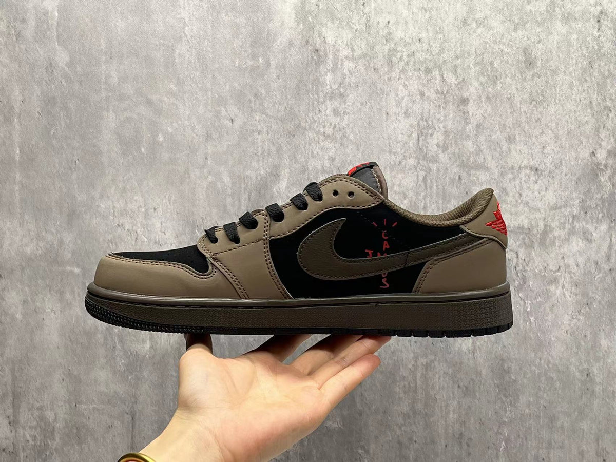 Jordan 1 Low Travis Scott Black Mocha Sneakers