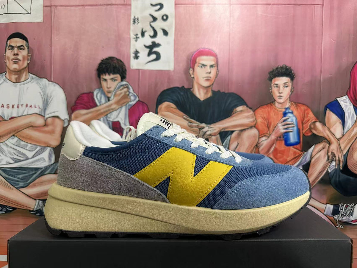 New Balance U370 Blue and Yellow Sneakers