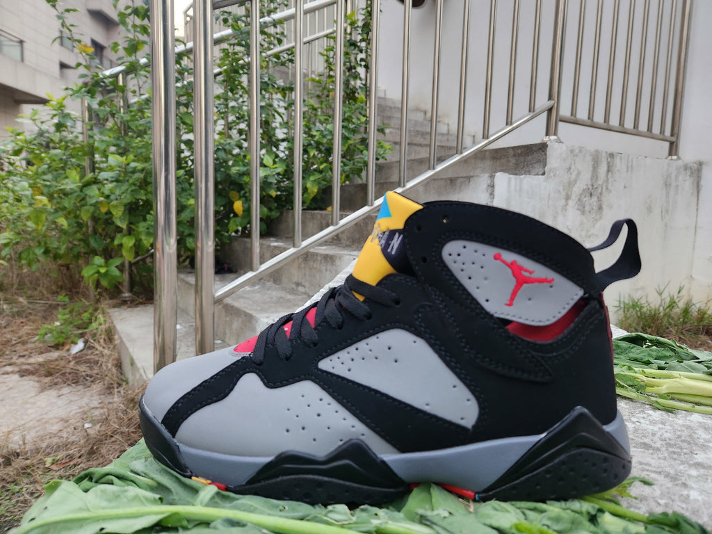 Air Jordan 7 Black Grey Red High-Top Sneakers