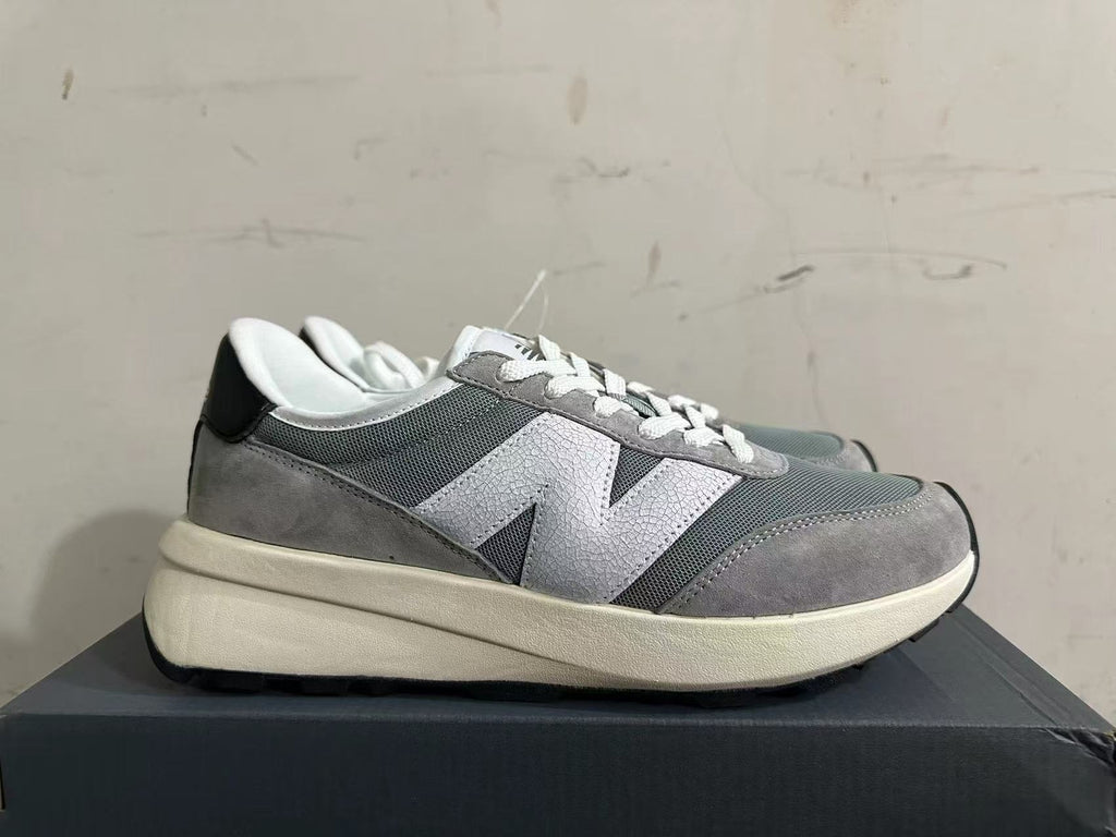 New Balance U370 Sneakers, Gray and White