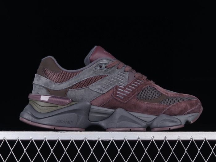 New Balance 9060 BCG Sneakers in Burgundy and Grey