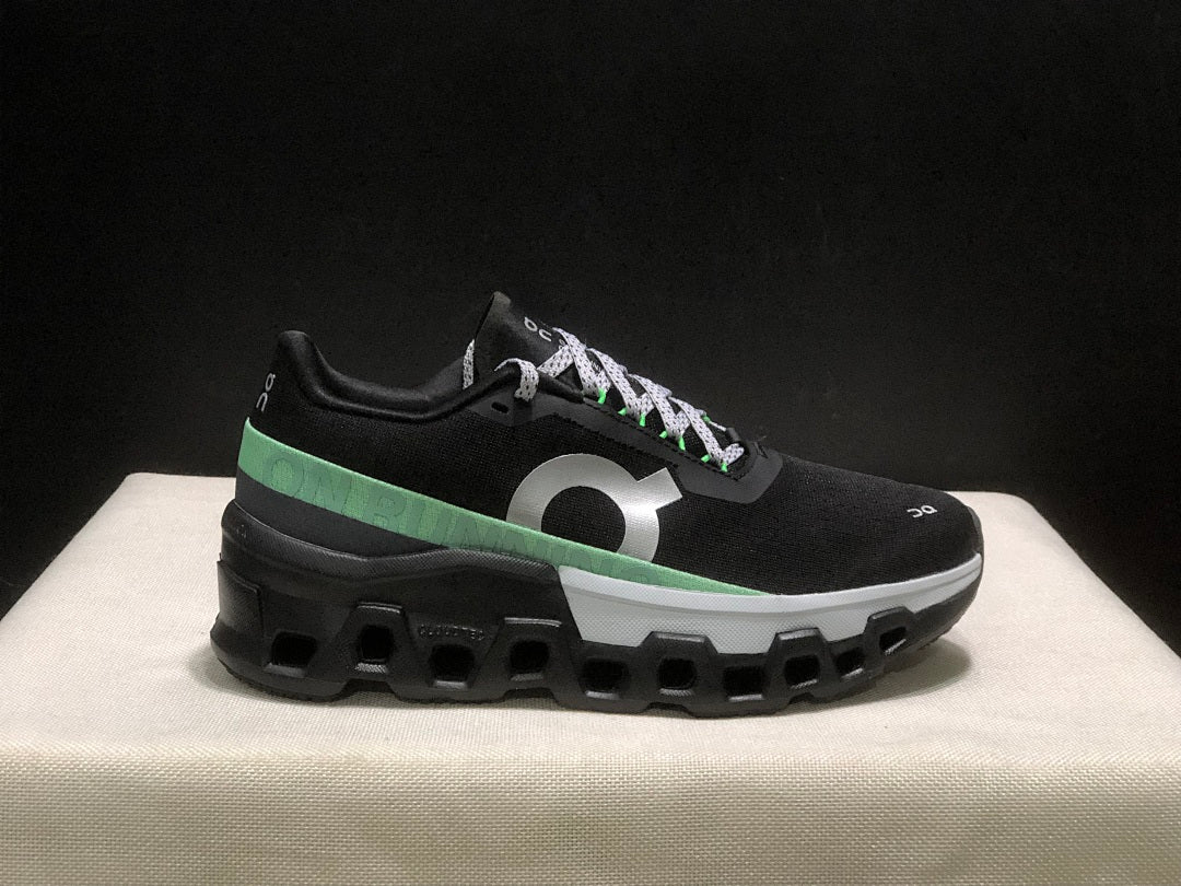 On Cloudmonster 2 Black Green Running Sneakers