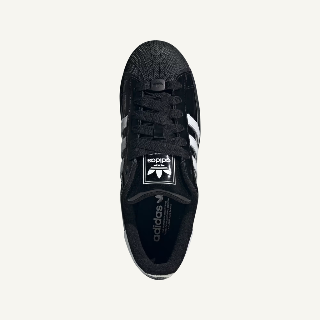 Adidas Originals Men's Black/White Superstar II Sneakers,  JR7313