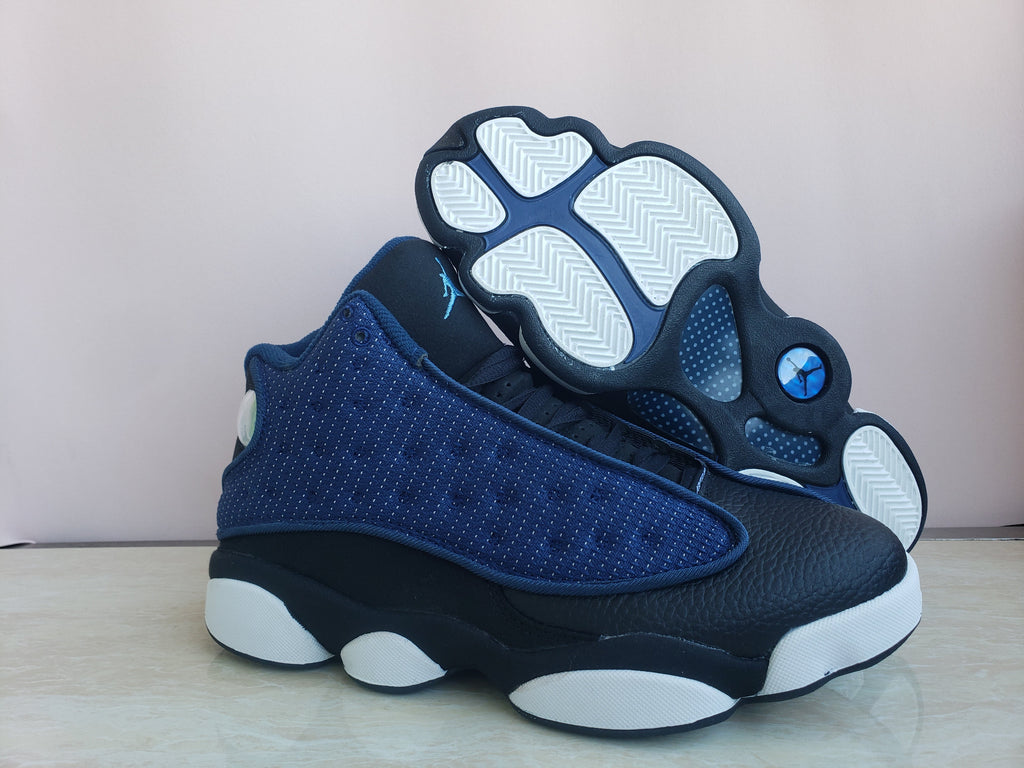 Air Jordan 13 Black Deep Blue Reflective Sneakers