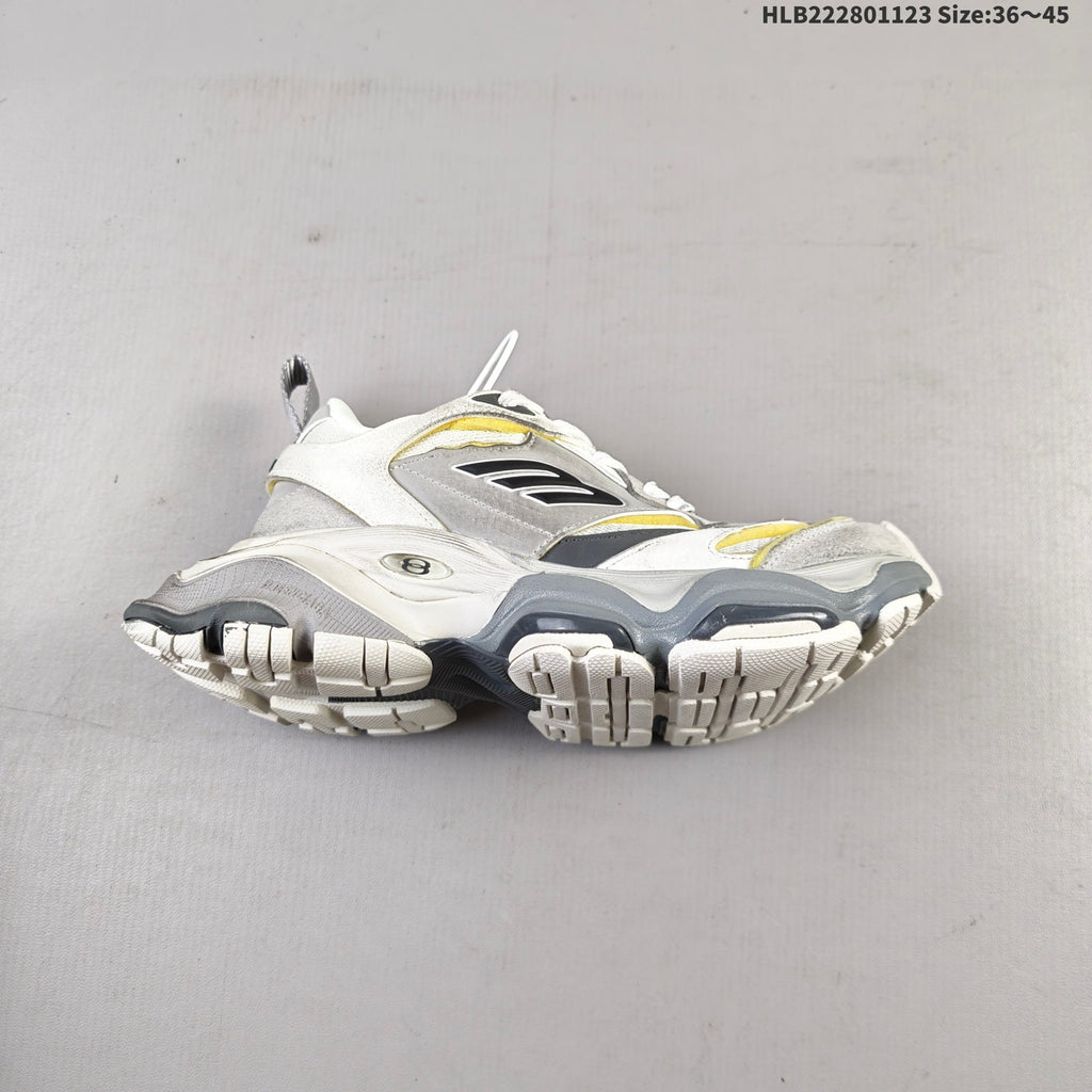 Balenciaga Monday Low-Top Sneakers in Gray and White