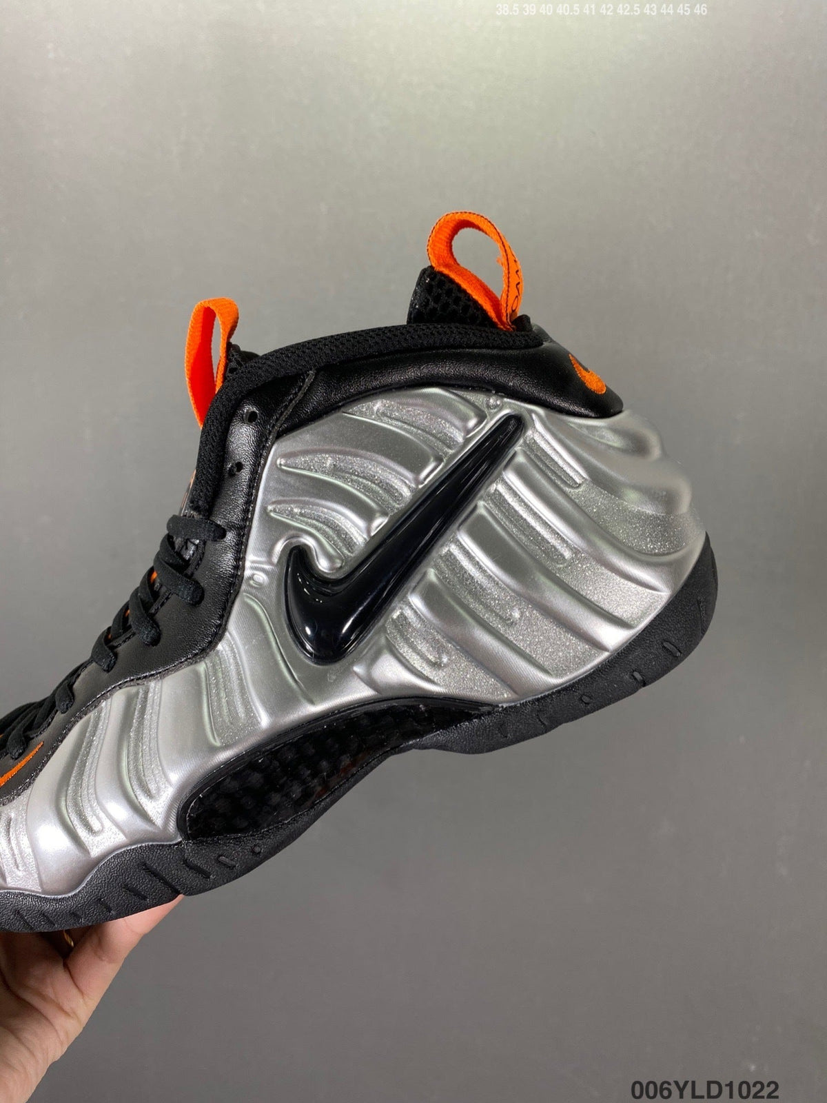 Nike Air Foamposite Pro Halloween Silver Black Orange Sneakers