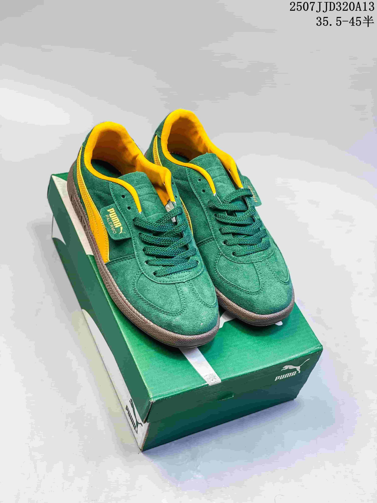 PUMA Palermo Leather Sneakers Green Yellow 2507JJD320A13