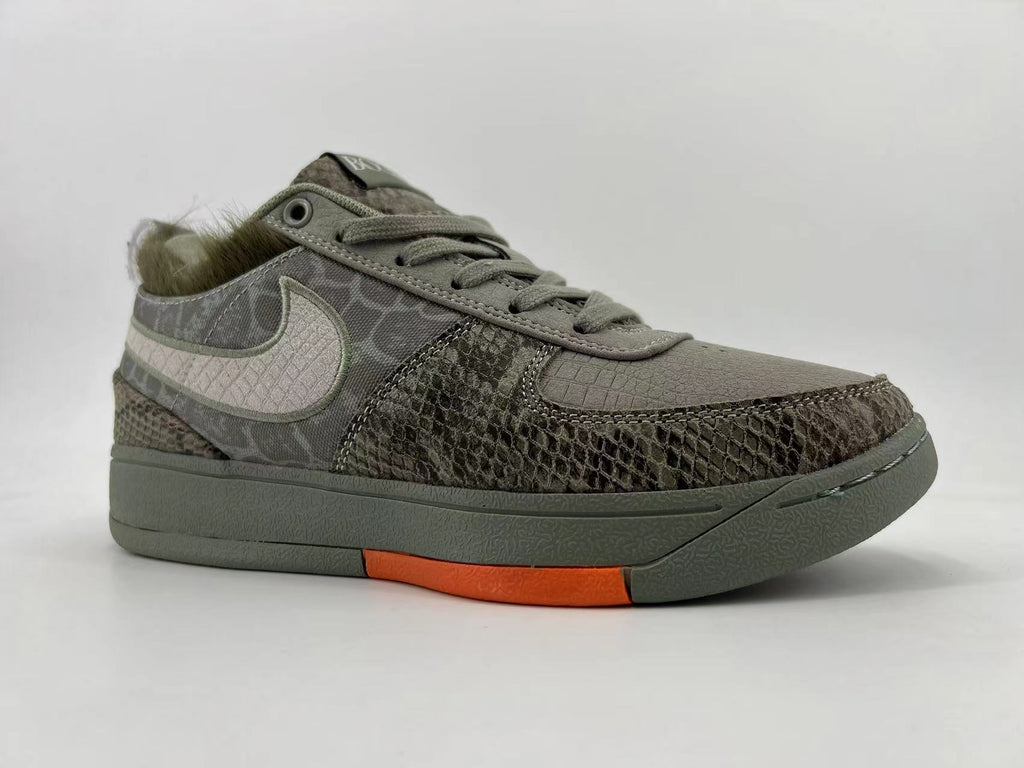 Nike HF6236-002 Low-Top Sneakers in Gray and Orange
