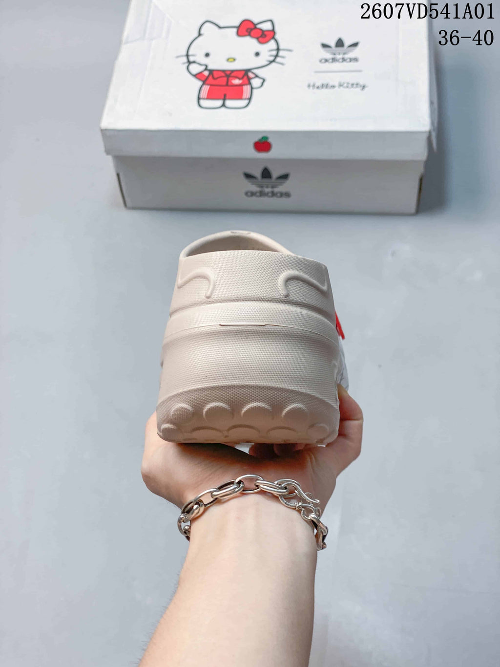 adidas x Hello Kitty Platform Mule Clogs in Beige