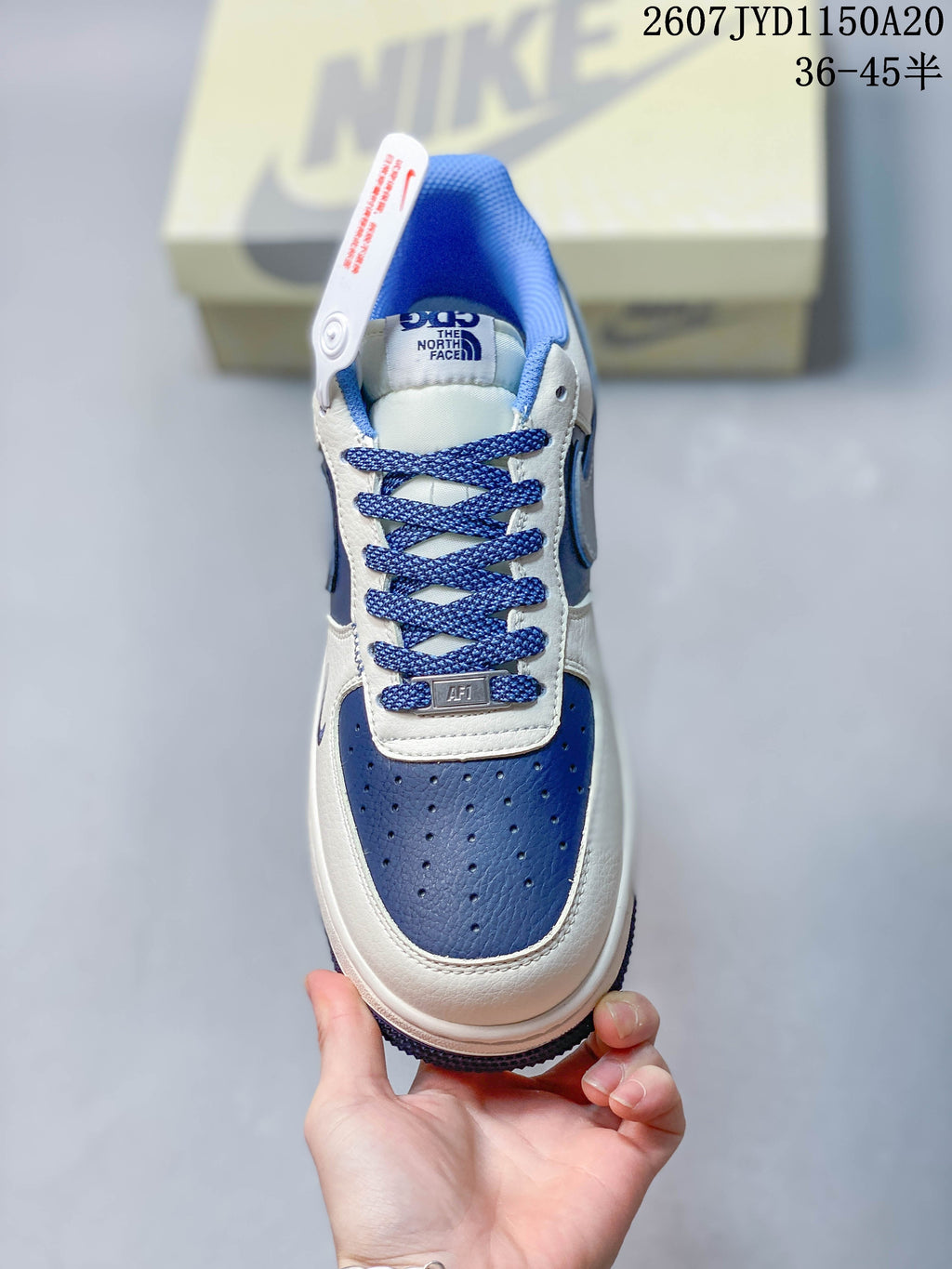 Nike Air Force 1 '07 Blue White Custom Sneakers