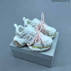 GGCC Chunky Low-Top Sneakers in White and Lime