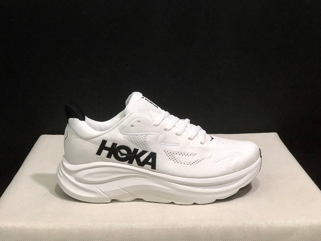HOKA Clifton 10 White Running Shoes