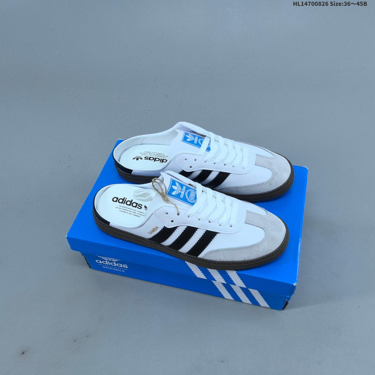 Adidas Originals Samba OG Mule Sneakers White Black LB3814