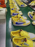 Jordan 1 Low Canary Yellow and Blue Sneakers DZ4137-700