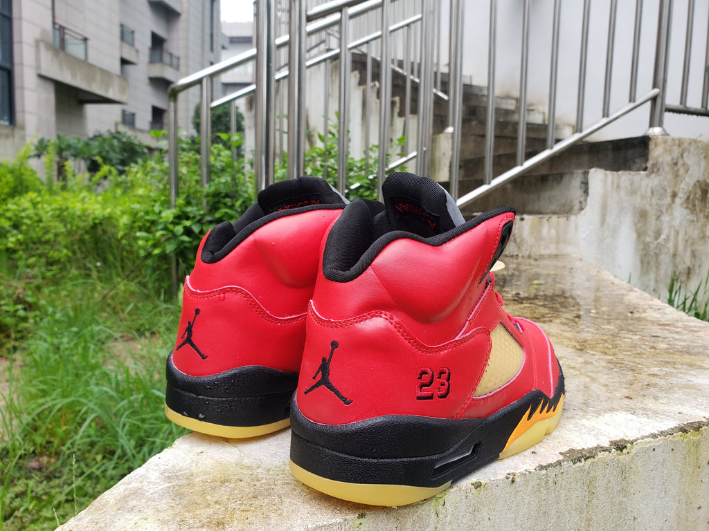 Air Jordan 5 Red Black Basketball Sneakers