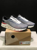 On Cloudnova Form 2 Sneakers in Fog Gray and Red
