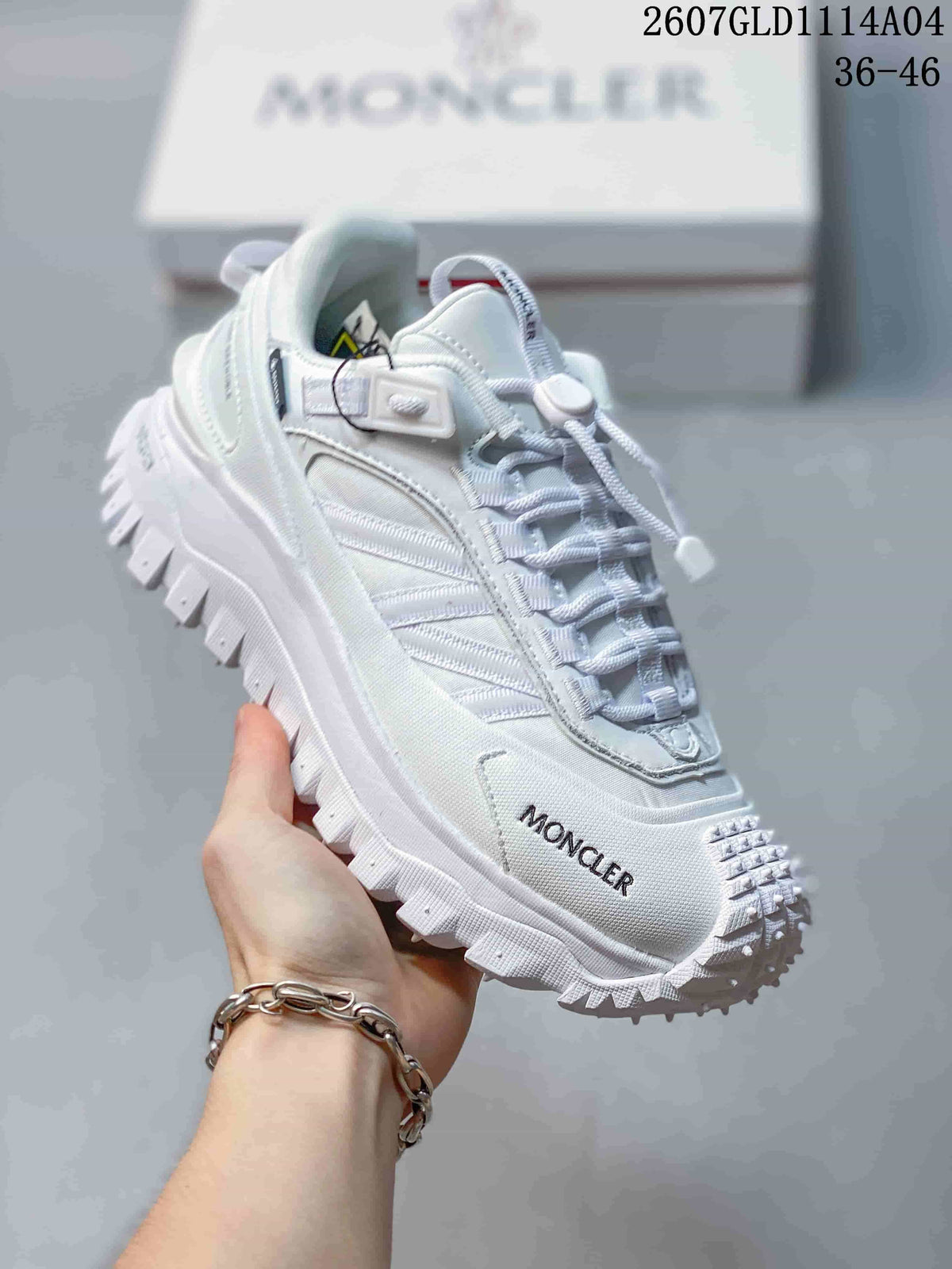 Moncler Pacey White Low-Top Sneakers 2607GLD1114A04