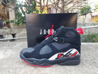 Air Jordan 8 High-Top Sneakers in Black and Red or Silver