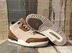 Jordan 3 Cream and Brown Low-Top Sneakers