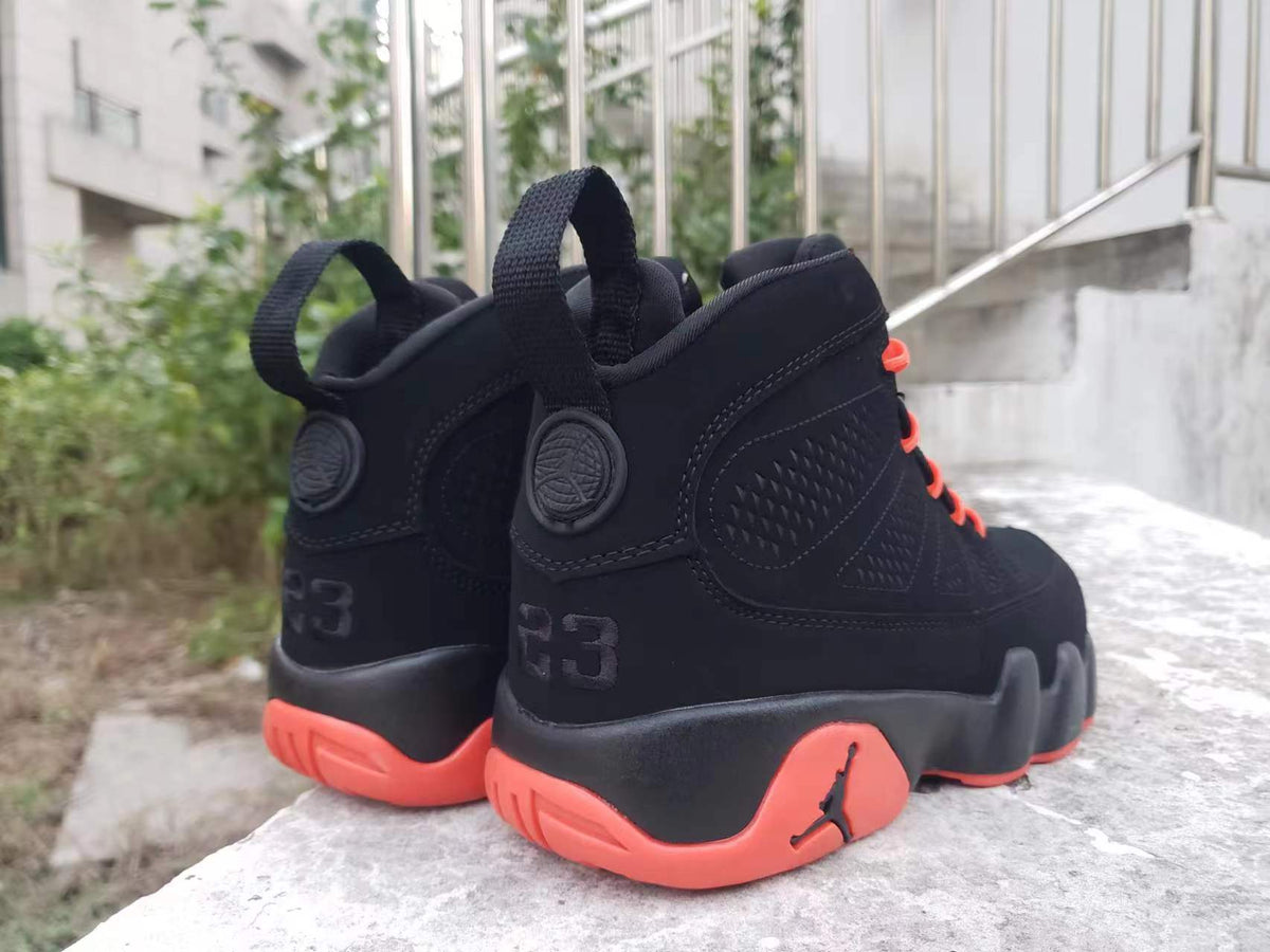Jordan Air Jordan 9 Black and Red High-Top Sneakers