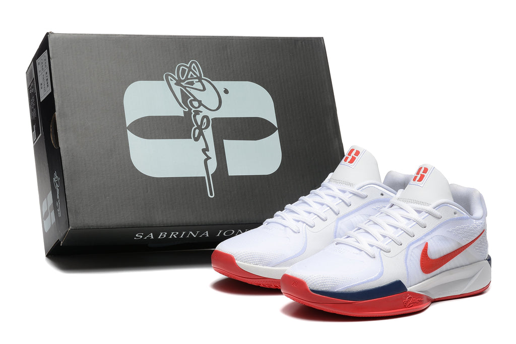 Nike Sabrina 1 Basketball Shoes White Red Navy